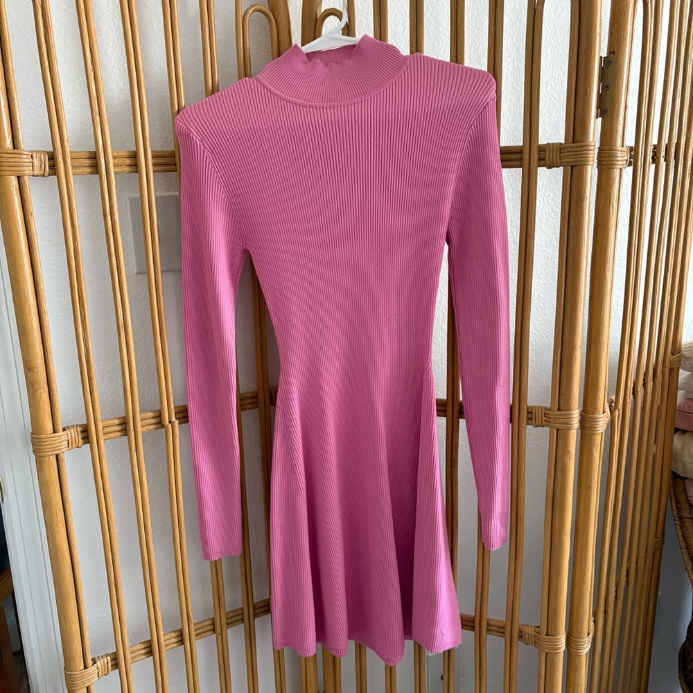Pink Ribbed Dress